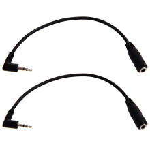 2pcs 2.5mm (Male) to 3.5mm (Female) Stereo Audio Jack Adapter