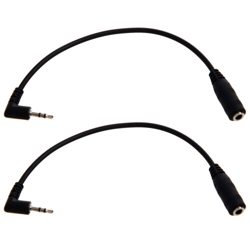 2Stck 2.5mm Stecker Auf 3,5 Buchse Stereo Audio Steckdose Adapter