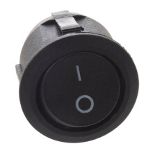30Pcs AC 6A 10A 250V Off Snap in SPST Round Boat Rocker Black