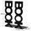 3 Pair Bookends for Library School Book Holder Book Letter Book Baffle Black 4