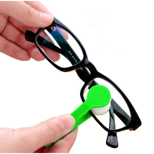 5Pcs Mini Eyeglass Cleaner Brush Set with Clip, Quick Microfiber Cleaning, Reusable MultiColor 1