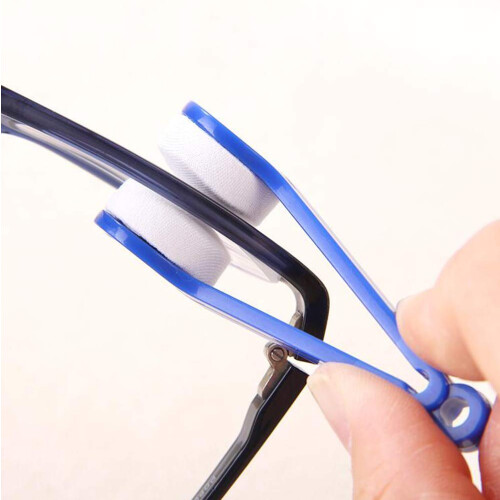 5Pcs Mini Eyeglass Cleaner Brush Set with Clip, Quick Microfiber Cleaning, Reusable MultiColor 2