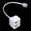 3X 6P2C RJ11 Macho A Hembra Dos Formas Telefono Divisor Convertidor Cable 3