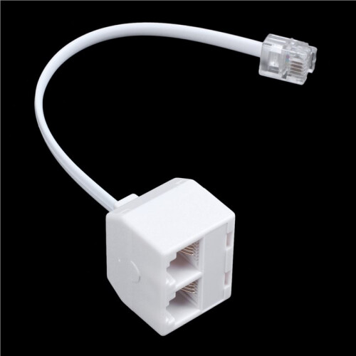 3X 6P2C RJ11 Macho A Hembra Dos Formas Telefono Divisor Convertidor Cable 2