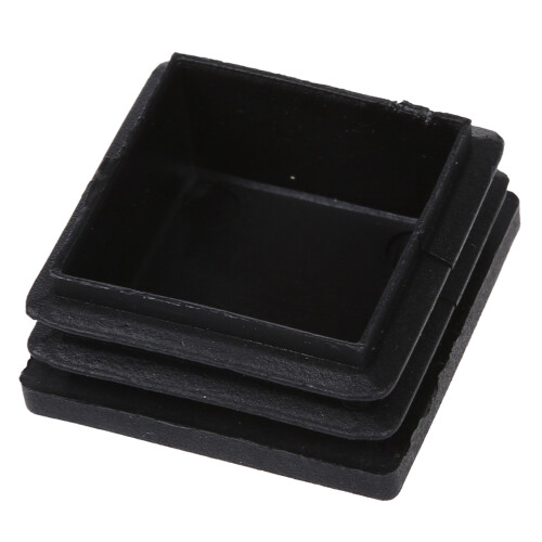 40mm x 40mm Plastic Square Tube Inserts End Blanking Caps Black 20 Pcs