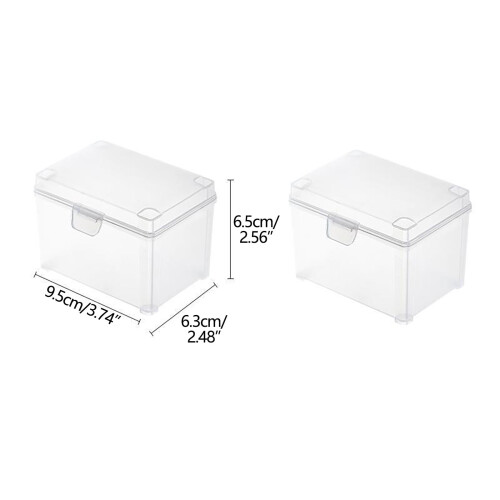 Stackable Business Card Storage Box Set - Multifunctional Small Item Organizer, Dustproof and Moisture-Proof Design for Easy Access and Stability 2