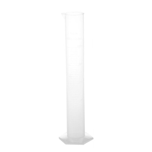 2X Lab Set 250mL Clear White Plastic Liquid Measurement Graduated Cylinder 1