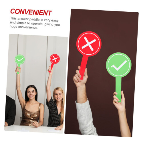 2pcs Classroom Answer Paddles Red Voting Boards for Events with Durable Easy Clean Surface 1