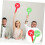 2pcs Classroom Answer Paddles Red Voting Boards for Events with Durable Easy Clean Surface 4