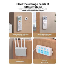 20PCS Magnetic Remote Control Holder Wall Mount Adhesive TV/Air Conditioner Storage Hooks Home Organizer Hooks