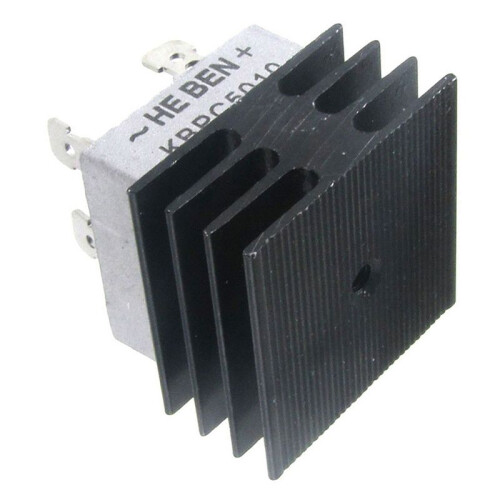 3X 50A 1000V Metal Case Bridge Rectifier with Heatsink 1