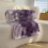 Velvet Blanket Purple 100x150cm Thick Polyester Striped 5