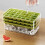 Bac à glaçons en silicone avec couvercle, 28 cubes, vert, lot de 3 4