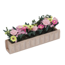Miniature Dollhouse Flowers Garden Kit with Greenery & Furniture - DIY Play Toy