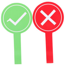 2pcs Classroom Answer Paddles Red Voting Boards for Events with Durable Easy Clean Surface
