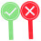 2pcs Classroom Answer Paddles Red Voting Boards for Events with Durable Easy Clean Surface 1