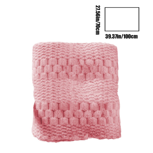 Pink Soft Thick Facecloth Nap Blanket Lightweight 2