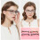 Blue Light Blocking Reading Glasses +3.5 Round Orange Frame Spring Hinge Computer Readers for Women Men 3