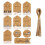 Christmas Paper Tags Brown with Jute 50PCS 2