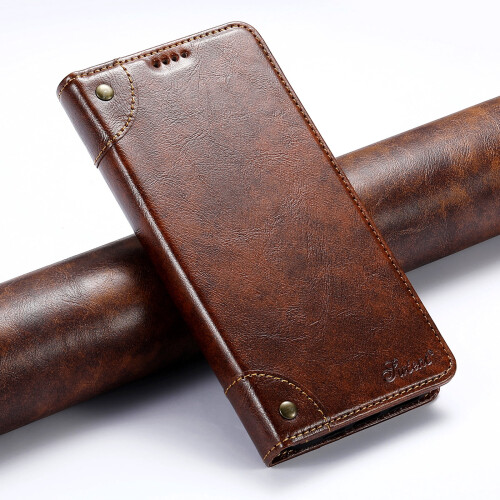 Magnetic Wallet Case for iPhone 16 Plus Leather Folio with 2
