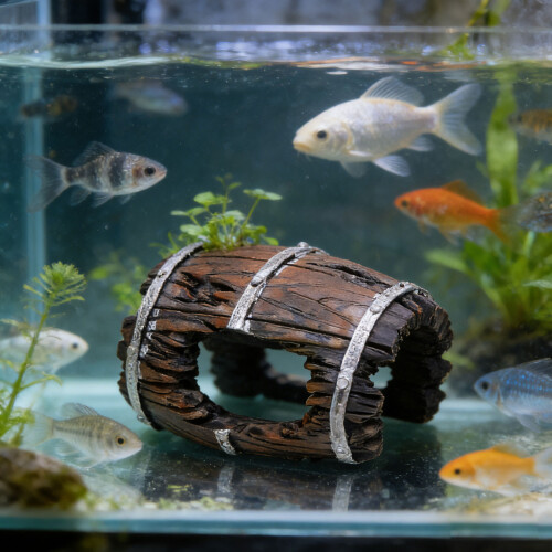 Décoration de petits Aquariums, barils en résine, Simulation-1 2