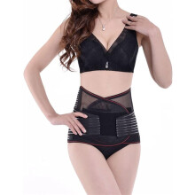 Lumbar Support Belt 2XL Black with Dual Adjustable Straps, Breathable Mesh Back Brace for Pain Relief
