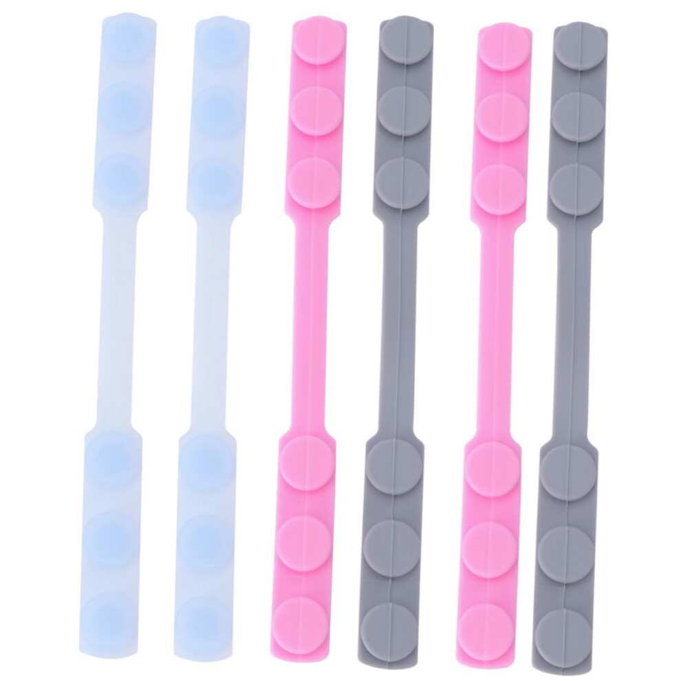 6Pcs Adjustable Silicone Mask Ear Savers Hooks For Comfortable Wear, Pressure Relief Fit, Random Colors 9092120096217