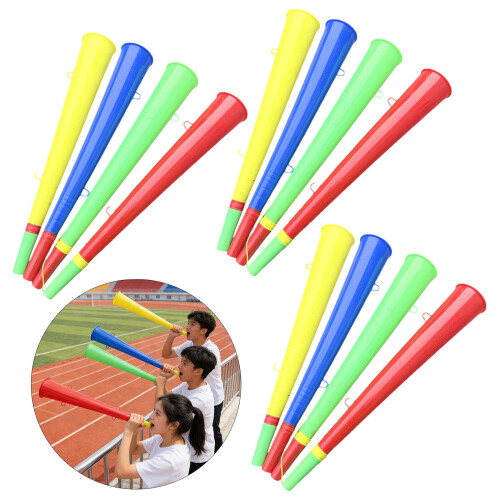 Cornes d'acclamation en plastique assorties, couleur vive, pour 1