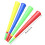 Cornes d'acclamation en plastique assorties, couleur vive, pour 3