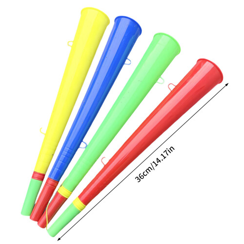 Cornes d'acclamation en plastique assorties, couleur vive, pour 2