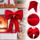 Nœud de Noël en velours rouge 63 cm 6