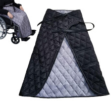 Warm Waterproof Wheelchair Blanket with Thick Plush Insulation and Straps for Velcro, 45.6 Inch Lap Cover