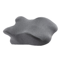 Ademend katoenen rugkussen Comfortabel memory foam-Donkergrijs