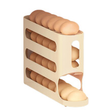 4 Tiers Plastic Eggs Holder Organizers With Slide-Yellow