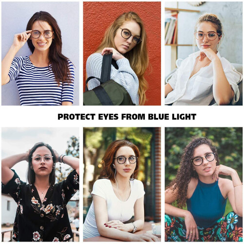 Blue Light Blocking Computer Reading Glasses Leopard Frame 47mm UV400 Protection Anti Eye Strain 1