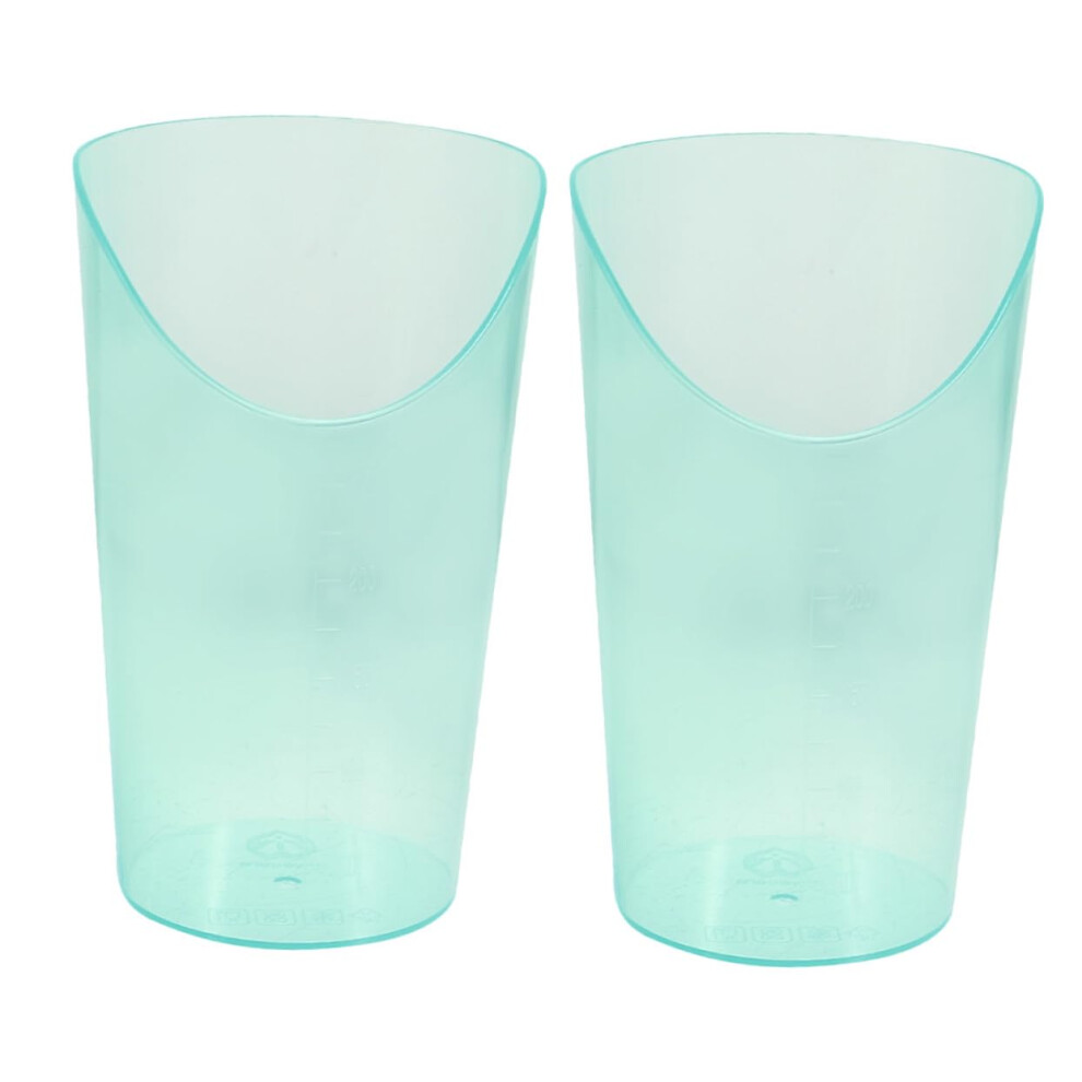 2pcs Elderly Drinking Cups Leakproof Base Spill Resistant Reusable Glasses for Seniors and Disabled Adults