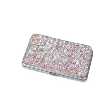 Windproof DoubleSided Leather Cigarette Case 20 Pack with Tightening Strap for Men Silver Natural