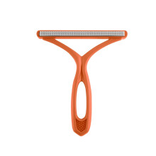 Reusable Pet Hair Remover Carpet Scraper Tool for Sofa Car Furniture Rugs Fast Hair Removal (Orange)