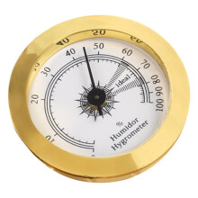 Round Mechanical Hygrometer for Cigar Humidor and Violin Case, Battery with Clear Analog Dial