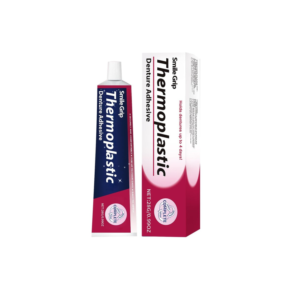 Thermoplastic Denture Adhesive Strong Hold for Secure Fit and Gum Pain Relief Long Lasting Comfort
