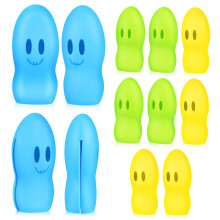 12pcs Silicone Toothbrush Cover Set, Food Grade Ventilated Toothbrush Head Protector for Travel, Green Blue Yellow