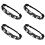 4PCS Elastic Athletic Headbands Anti Slip Workout-Black 1