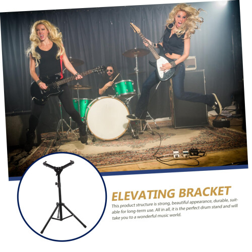 Adjustable Snare Drum Stand with Enhanced Stability and Durable Alloy Construction, Black Finish 2
