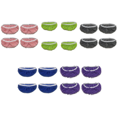4Pieces High Absorbent Plush Mop Refills Pad Strong Dust-Pink 2 1
