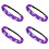 4PCS Elastic Athletic Headbands Anti Slip Workout-Purple 1