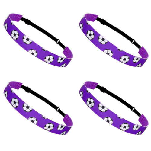 4PCS elastische sportliche Stirnbänder-Lila
