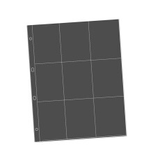 Plastic Trading Card Sheet Protectors Refill Page- square gri