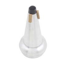 Aluminium Alloy Tenor Trombone Practice Mute Silver, Quiet Durable Silencer for Night and Studio Use