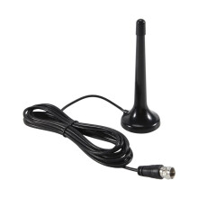 72-868Mhz Radio TV FM DTMB Antenna Telescopic 15Dbi High Gain Antenna with F Male Connector