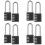 8 Pack Outdoor Combination Padlock Long Shackle Lock 6.5cm Shackle Waterproof 4 Digit Resettable Combination Lock 1